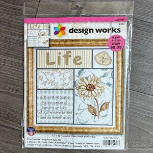 NEW Design Works Counted Cross Stitch Kit "Life's Moments" 12" x 12"